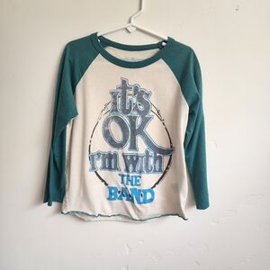 Rowdy Sprout 6/7 I'm With The Band raglan tee